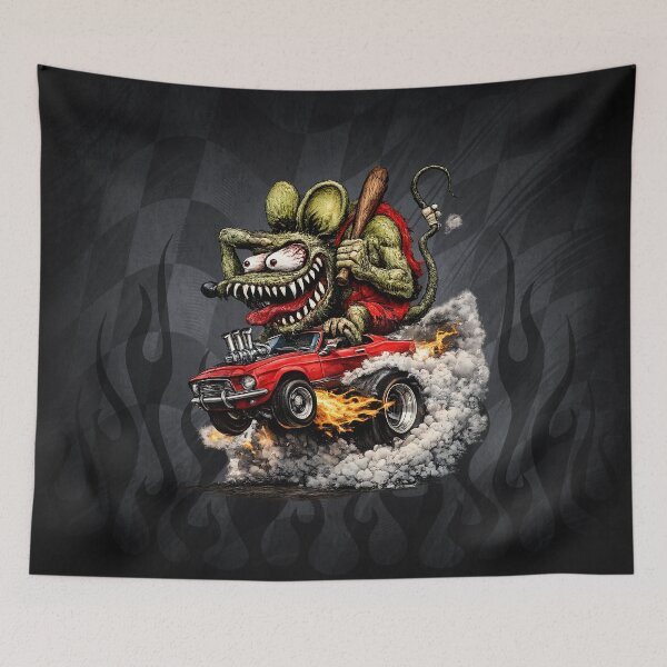 Item preview, Ratfink Hot Rod Muscle Car Cartoon Design designed and sold by artistwill.