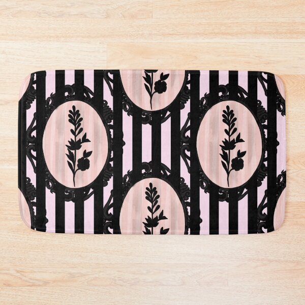 Item preview, My Gothic Romance – Victorian Cameo Bow Pattern in Pink Black and Crimson designed and sold by VirtuallyCreativ .