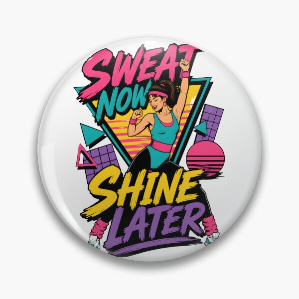 Item preview, Sweat Now Shine Later Retro Gym designed and sold by Mr Lee.