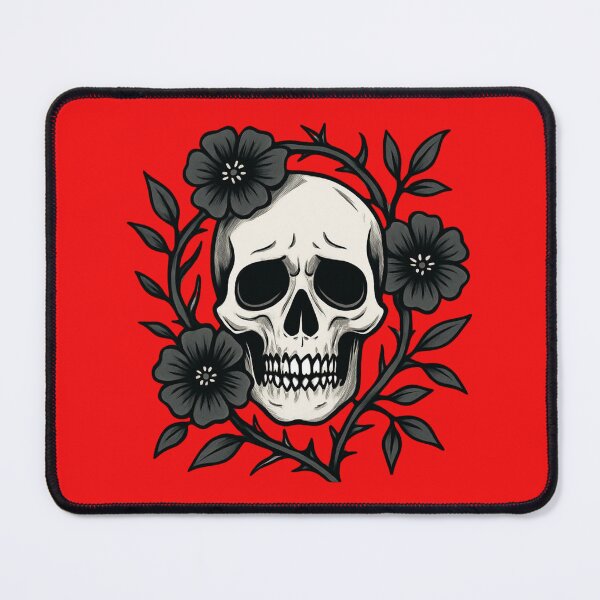 Item preview, Sad Skull With Flowers designed and sold by Musicdrip.