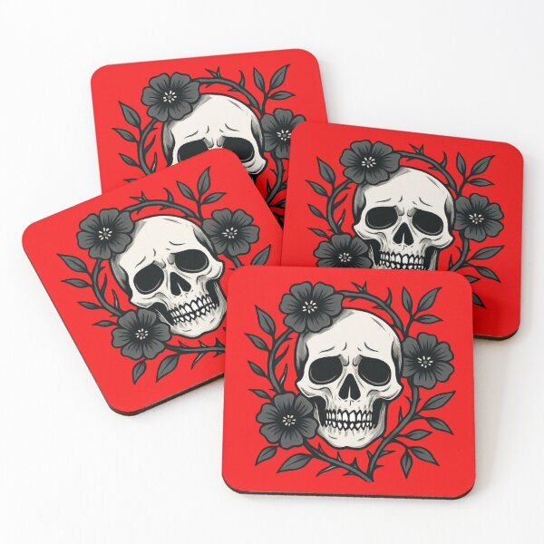 Item preview, Sad Skull With Flowers designed and sold by Musicdrip.