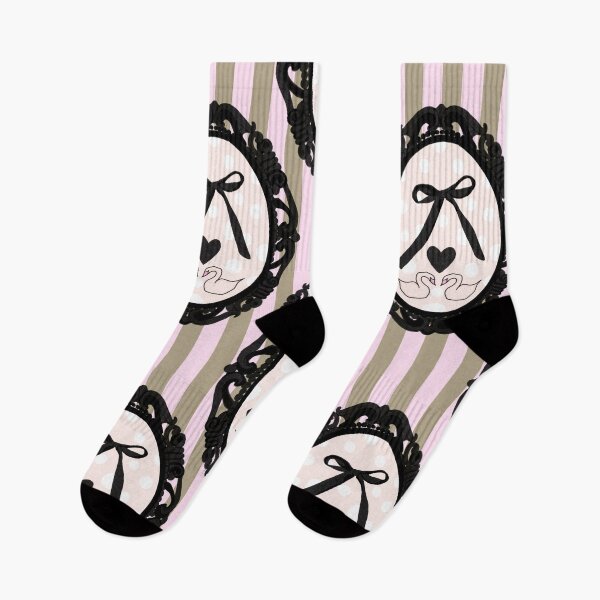 Item preview, My Gothic Romance – Victorian Cameo Bow Pattern in Pink Black and Crimson designed and sold by VirtuallyCreativ .