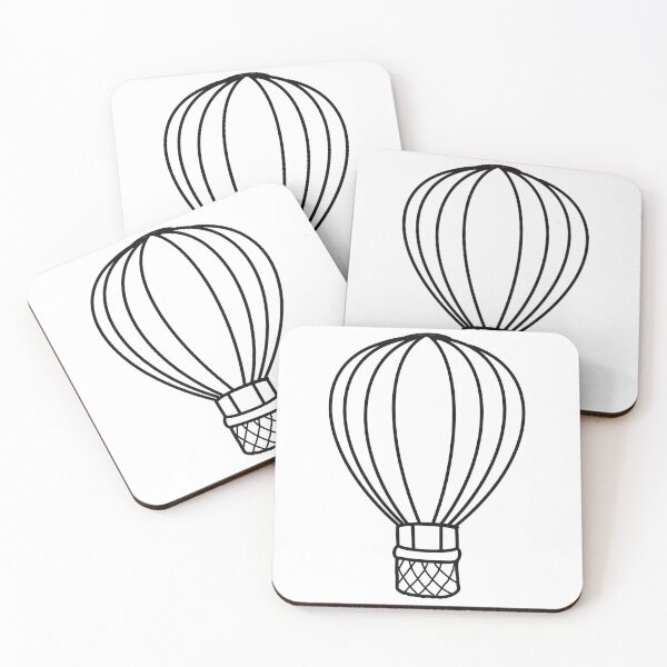 Item preview, Minimalist Black And White Hot Air Balloon Pattern designed and sold by Ailiida.
