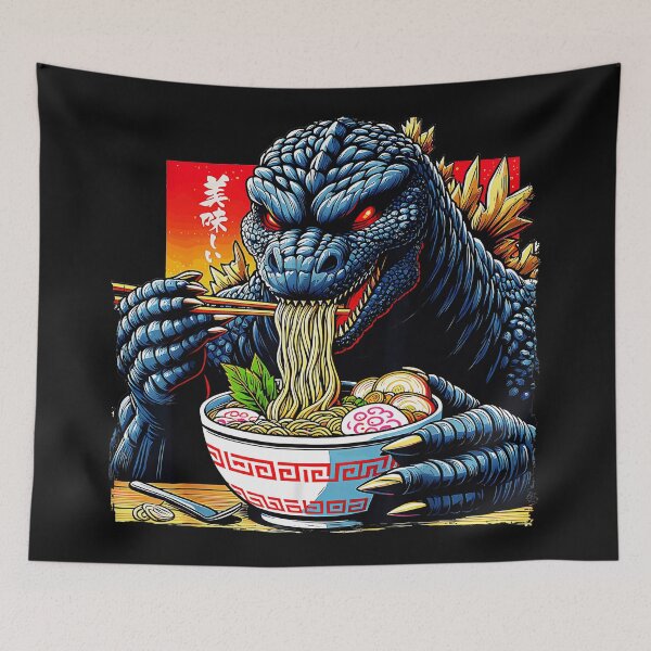 Item preview, Delicious Godzilla Ramen Monster Japanese Foodie designed and sold by AmaXONIC.