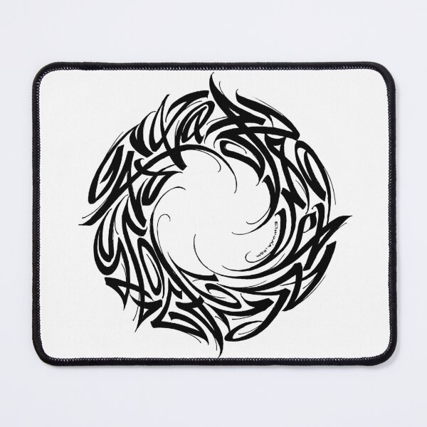 Item preview, Modern Circle Calligraphic Abstraction ORNAMENT designed and sold by elmuna.