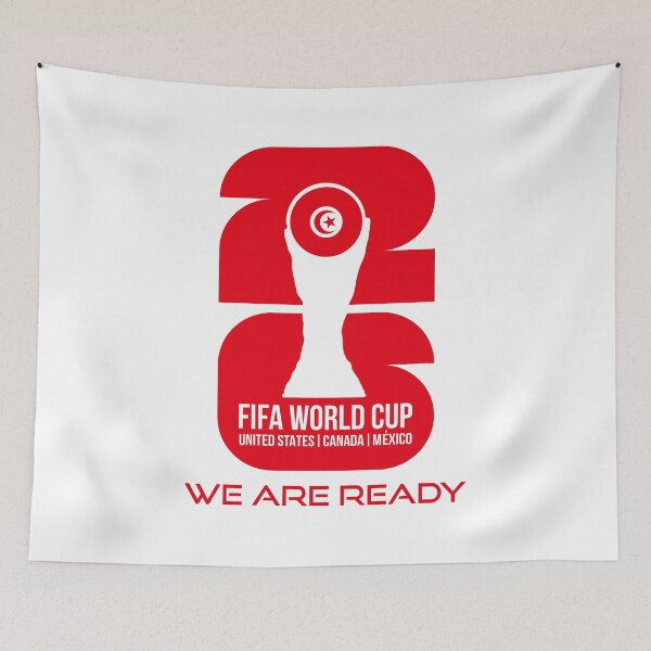 Item preview, Tunisia World Cup 2026 We Are Ready Trophy Sticker designed and sold by topprinting.