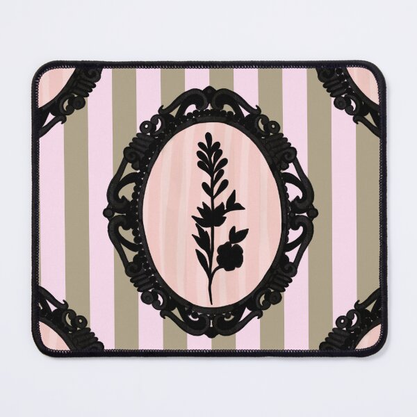 Item preview, My Gothic Romance – Victorian Cameo Bow Pattern in Pink Black and Crimson designed and sold by VirtuallyCreativ .