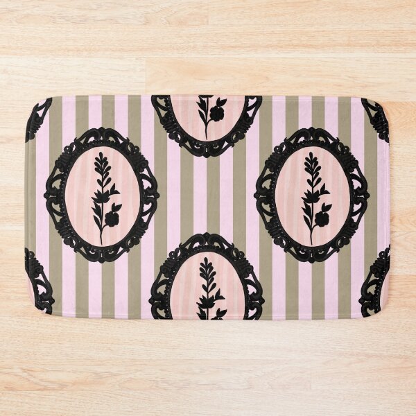 Item preview, My Gothic Romance – Victorian Cameo Bow Pattern in Pink Black and Crimson designed and sold by VirtuallyCreativ .