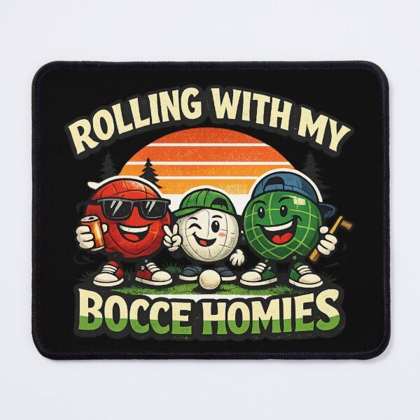 Item preview, Rolling With My Bocce Homies - Funny Bocce Ball Retro Sunset designed and sold by SidTastic .
