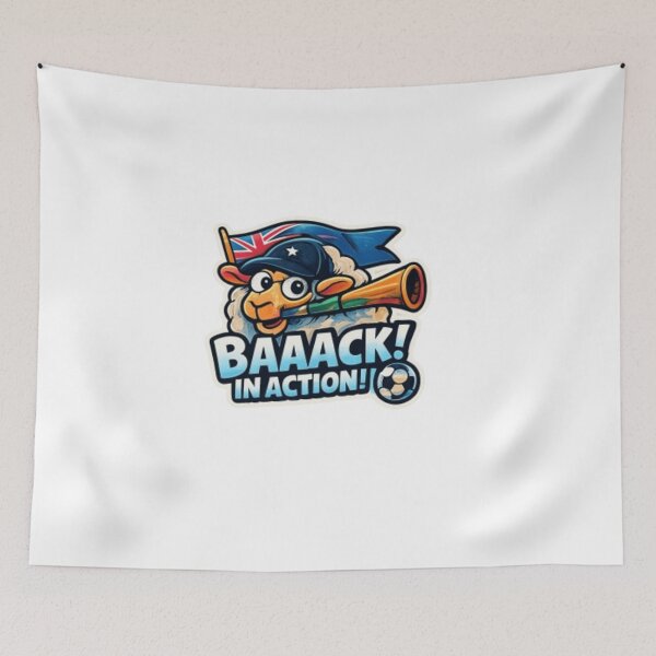 Item preview, Funny New Zealand Soccer Sheep Mascot Design designed and sold by syndia2209.