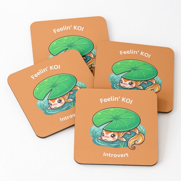 Item preview, Cute Introvert Koi [Rectangular Edition] designed and sold by Social Signals.