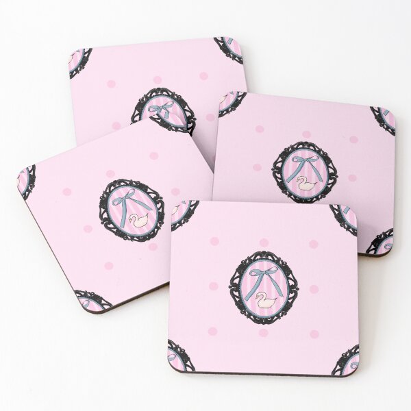 Item preview, My Gothic Romance – Victorian Cameo Bow Pattern in Pink Black and Crimson designed and sold by VirtuallyCreativ .