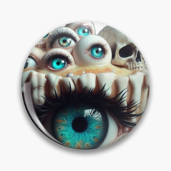 Item preview, Cosmic Coffeehouse Eyeball Soup Mug with Skulls designed and sold by LujziWorld.