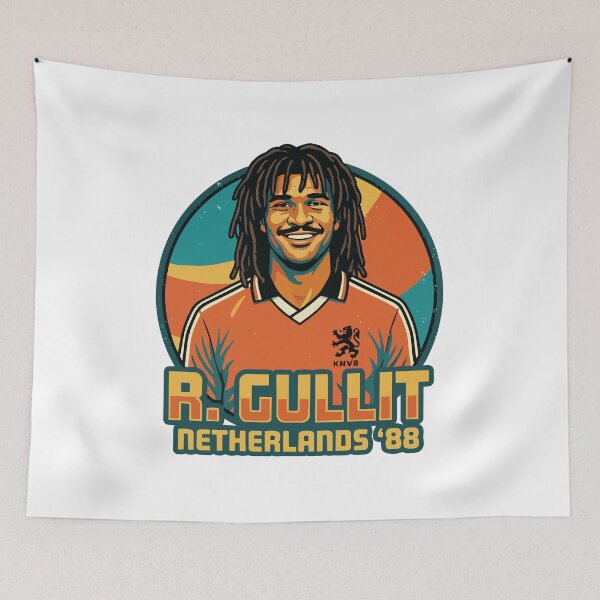 Item preview, Vintage 1980s Ruud Gullit Netherlands Portrait designed and sold by PixelCatalyst.