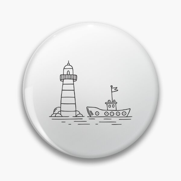 Item preview, Tugboat Stationed Near Lighthouse designed and sold by rasagamastore.