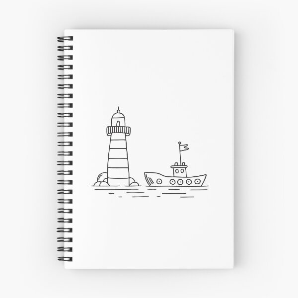 Item preview, Tugboat Stationed Near Lighthouse designed and sold by rasagamastore.