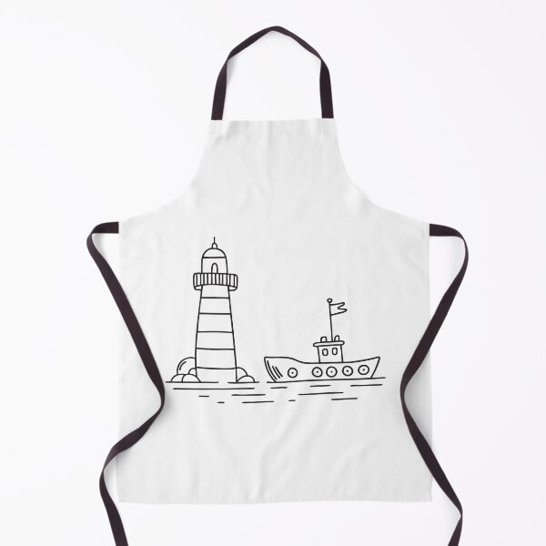 Item preview, Tugboat Stationed Near Lighthouse designed and sold by rasagamastore.