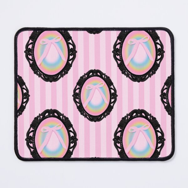 Item preview, My Gothic Romance – Victorian Cameo Bow Pattern in Pink Black and Crimson designed and sold by VirtuallyCreativ .
