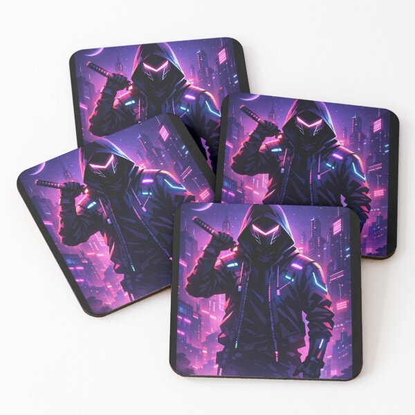 Item preview, Futuristic Ninja in Neon City designed and sold by TariqAlNoor.