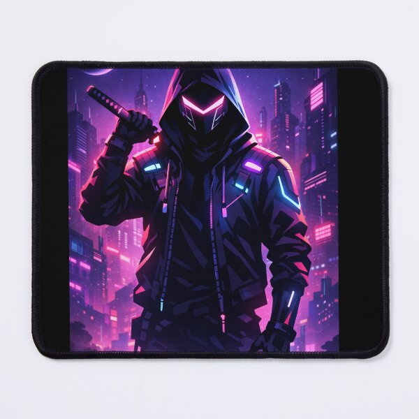 Item preview, Futuristic Ninja in Neon City designed and sold by TariqAlNoor.