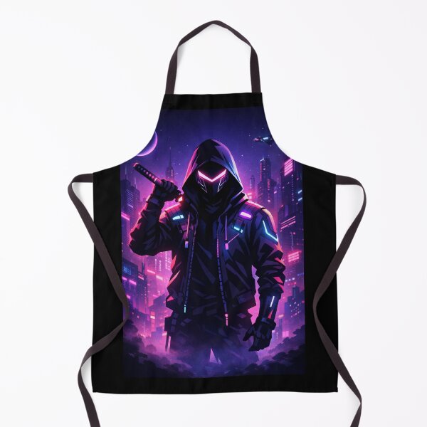 Item preview, Futuristic Ninja in Neon City designed and sold by TariqAlNoor.