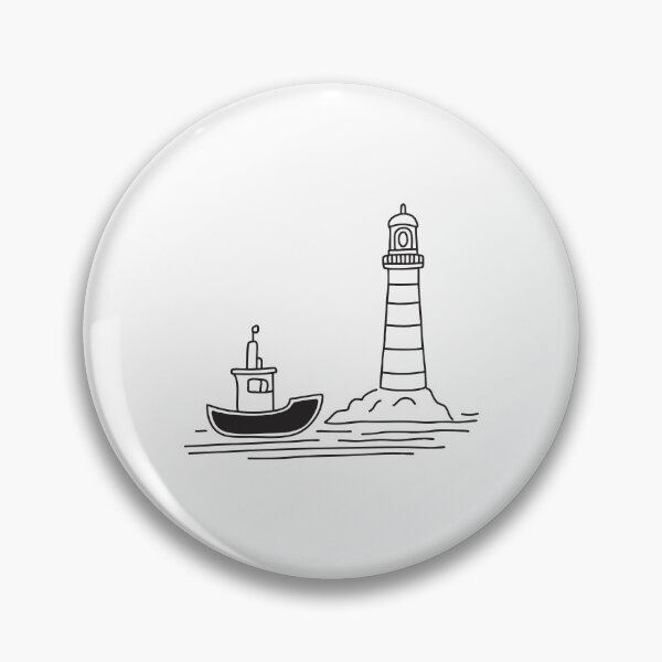 Item preview, Tugboat Resting Near Coastal Beacon designed and sold by rasagamastore.