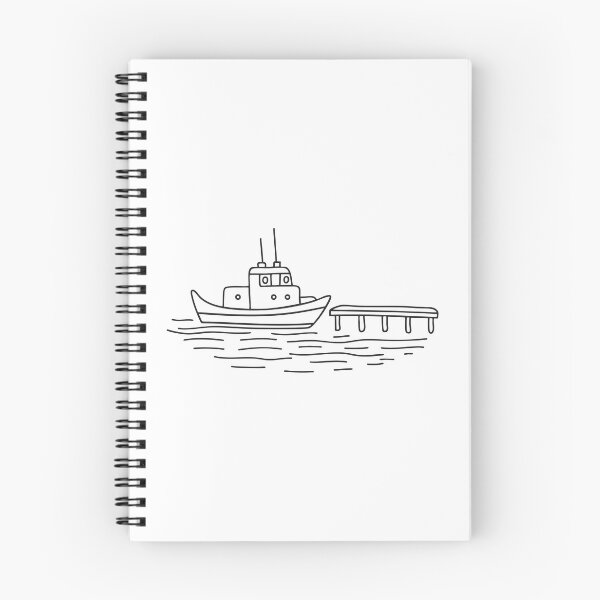 Item preview, Tugboat Moored Near Wooden Pier designed and sold by rasagamastore.