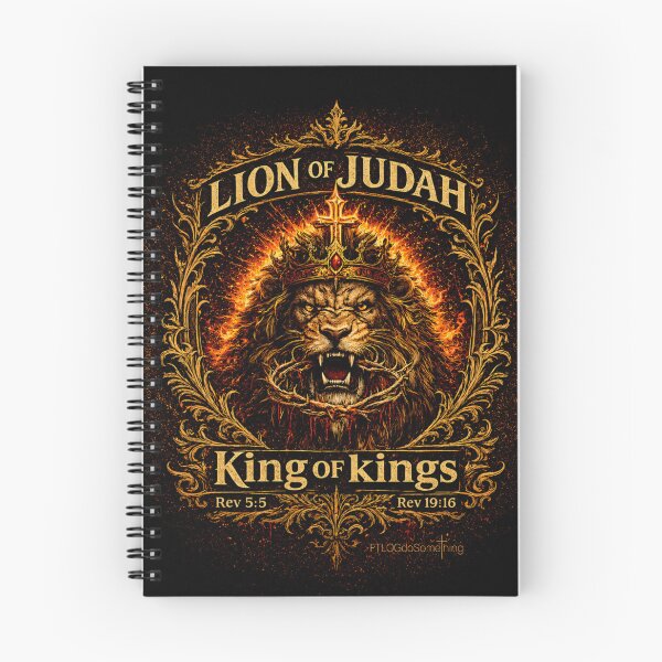 Item preview, Lion of Judah and King of all kings Bold as lions design with crowned lion and crown of thorns Revelation 5:5 and 19:16 designed and sold by FTLOG.