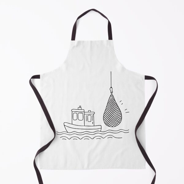 Item preview, Tugboat Near Hanging Fishing Net designed and sold by rasagamastore.