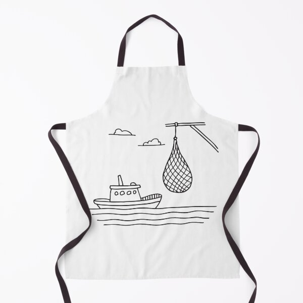 Item preview, Tugboat Beside Suspended Fishing Net designed and sold by rasagamastore.