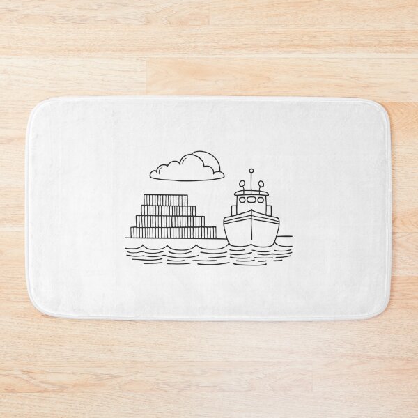 Item preview, Tugboat Near Shipping Containers at Port designed and sold by rasagamastore.
