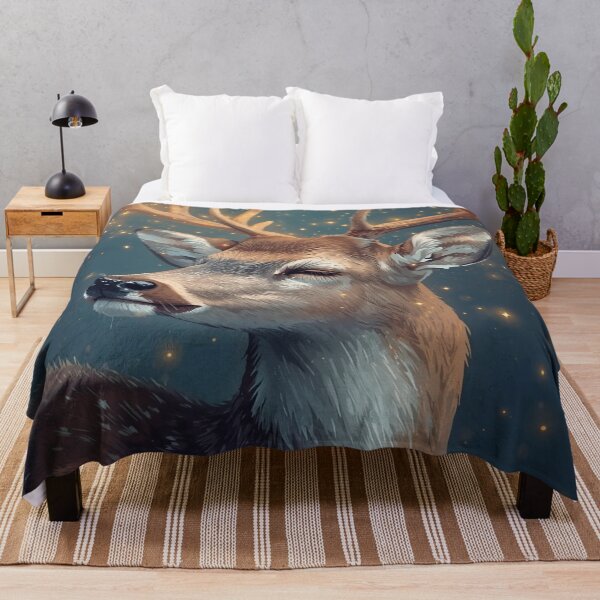 Item preview, Dreamy Deer Woodland Illustration – Soft Pastel Forest Animal Art Print designed and sold by Art70shop.
