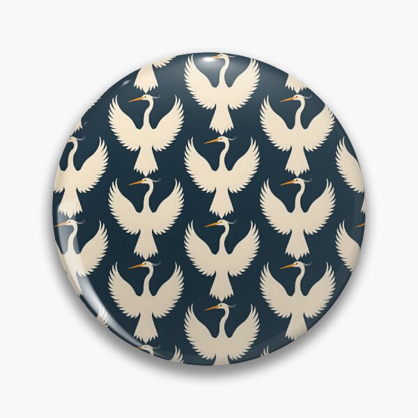 Item preview, Elegant White Heron, Art Deco Style designed and sold by Colorlessandco.