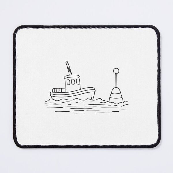 Item preview, Tugboat Cruising Past Floating Buoy designed and sold by rasagamastore.