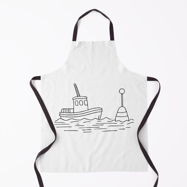 Item preview, Tugboat Cruising Past Floating Buoy designed and sold by rasagamastore.