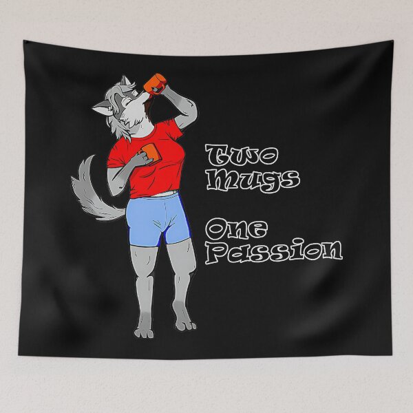 Item preview, Two Mugs One Passion Wolf Furry Beverage Enthusiast designed and sold by CalyZOam99.