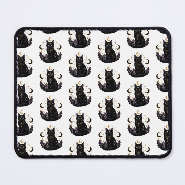 Item preview, Mystic Black Cat Celestial Artwork designed and sold by PriyankaSonara.