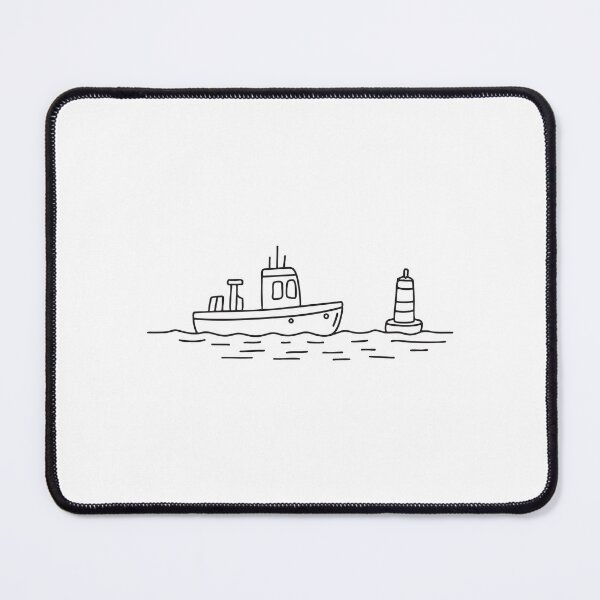 Item preview, Tugboat Sailing Past Harbor Buoy designed and sold by rasagamastore.