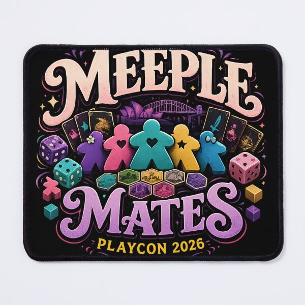 Item preview, Meeple Mates PlayCon 2026 designed and sold by Narellish.