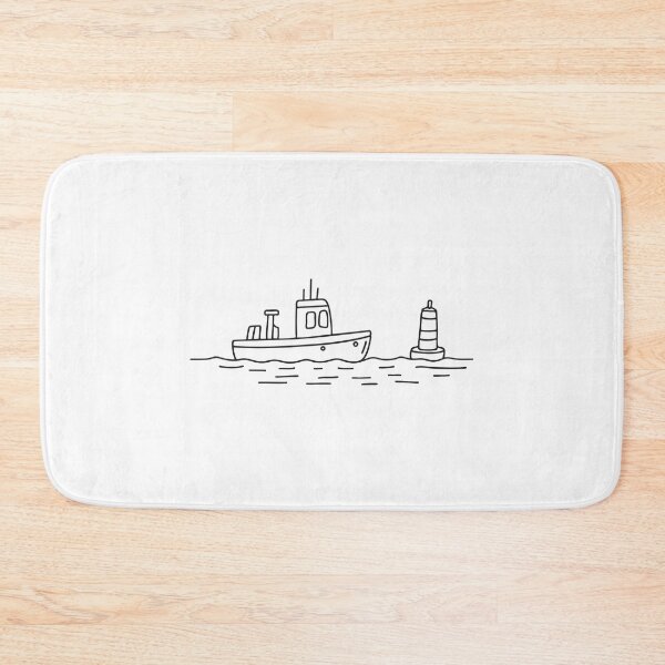 Item preview, Tugboat Sailing Past Harbor Buoy designed and sold by rasagamastore.
