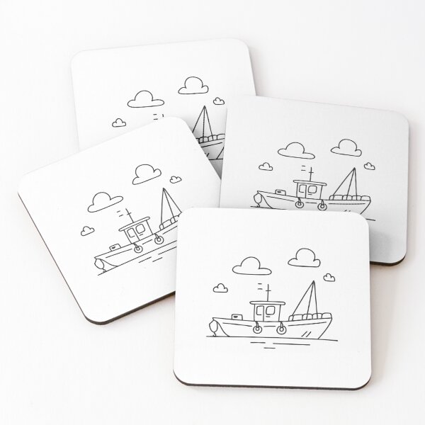 Item preview, Tugboat Under Cloudy Sky designed and sold by rasagamastore.