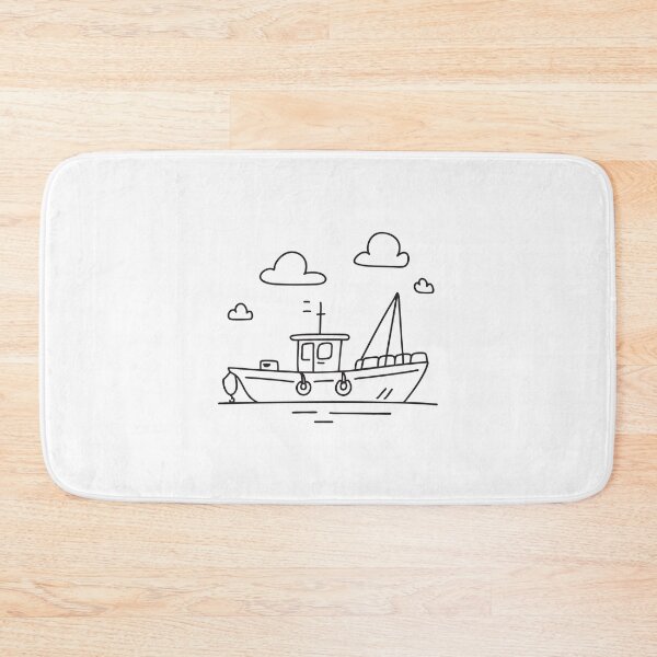 Item preview, Tugboat Under Cloudy Sky designed and sold by rasagamastore.