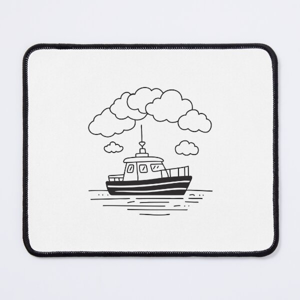 Item preview, Tugboat Gliding Beneath Gray Skies designed and sold by rasagamastore.