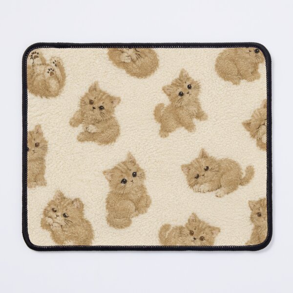 Item preview, Fluffy Kitten Toss Pattern – Cute Teddy Bear Cat Neutral Cozy Home Decor All Over Print designed and sold by IconicDesignsXd.