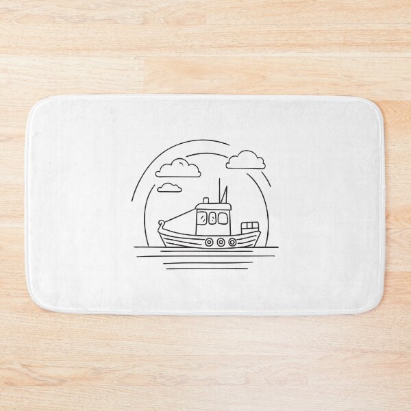 Item preview, Tugboat Sailing Under Overcast Sky designed and sold by rasagamastore.