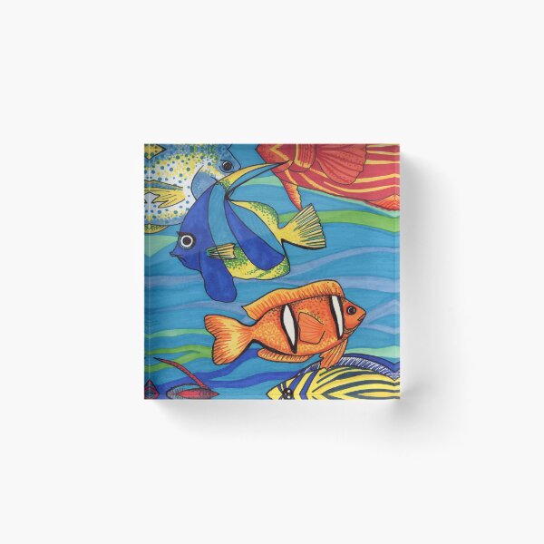 Item preview, Tropical Reef Fishes - Whimsical Marine Life and Coral Reef Art designed and sold by Cass Harker Studio.