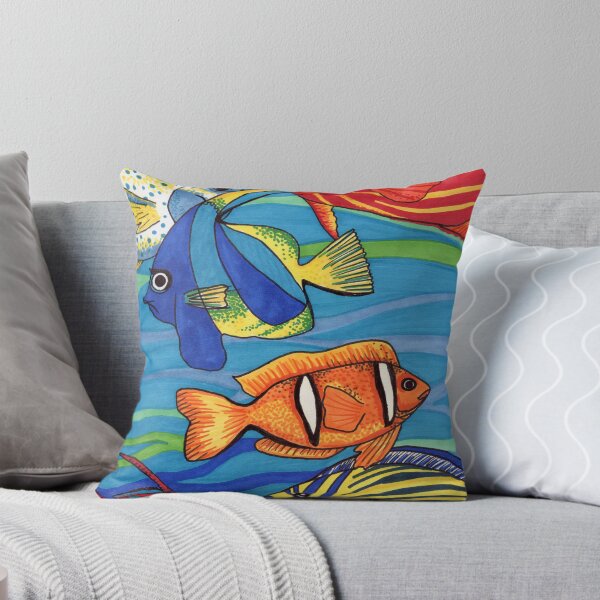 Item preview, Tropical Reef Fishes - Whimsical Marine Life and Coral Reef Art designed and sold by Cass Harker Studio.