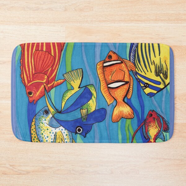 Item preview, Tropical Reef Fishes - Whimsical Marine Life and Coral Reef Art designed and sold by Cass Harker Studio.