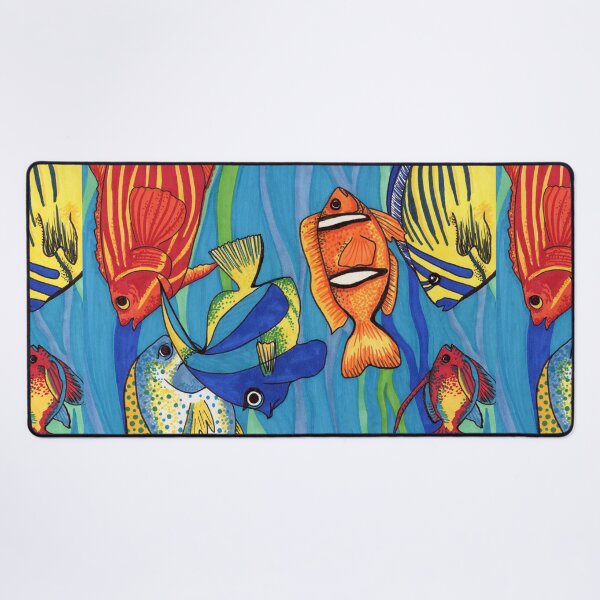 Item preview, Tropical Reef Fishes - Whimsical Marine Life and Coral Reef Art designed and sold by Cass Harker Studio.