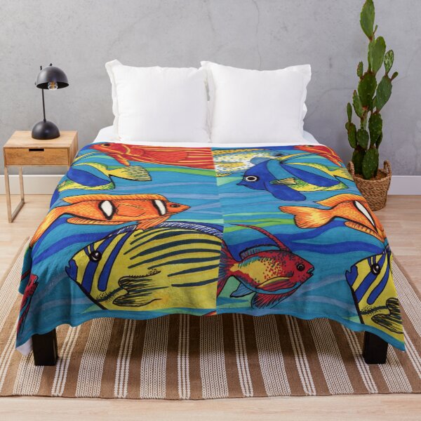 Item preview, Tropical Reef Fishes - Whimsical Marine Life and Coral Reef Art designed and sold by Cass Harker Studio.